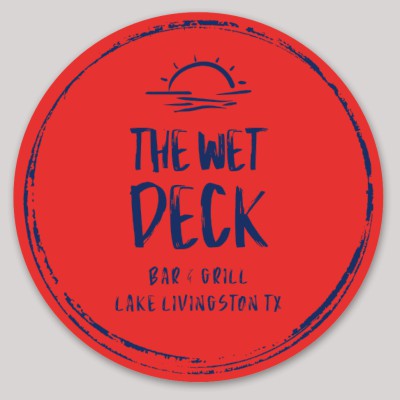 The Wet Deck Round Logo Sticker