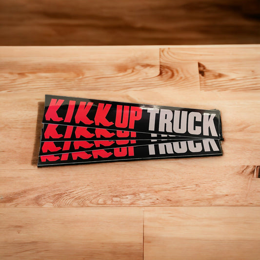 R Squared Specialties Bumper Sticker KIKK UP Truck Bumper Sticker Replica