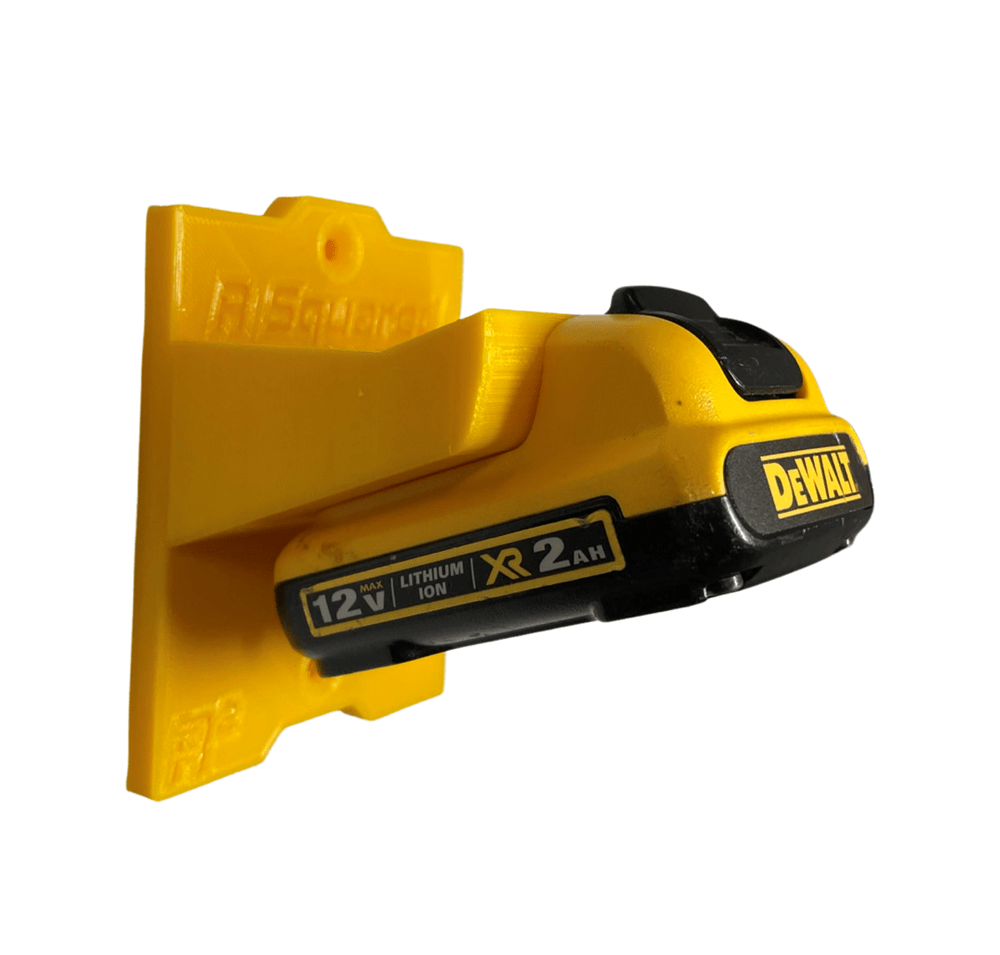 R Squared Specialties Tools DeWalt 12V Stackable Battery Wall Mount