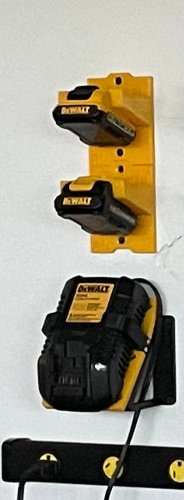 R Squared Specialties Tools DeWalt 12V Stackable Battery Wall Mount