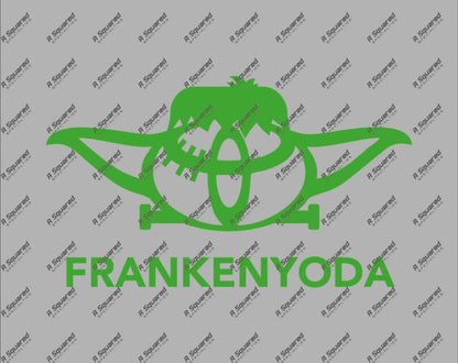 R Squared Specialties Vehicle Decals Apple Green / 4 inch Frankenyoda Vinyl Decal