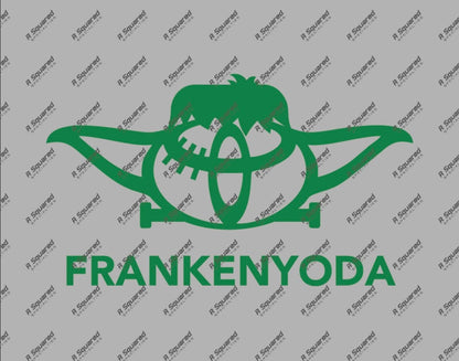 R Squared Specialties Vehicle Decals Green / 4 inch Frankenyoda Vinyl Decal
